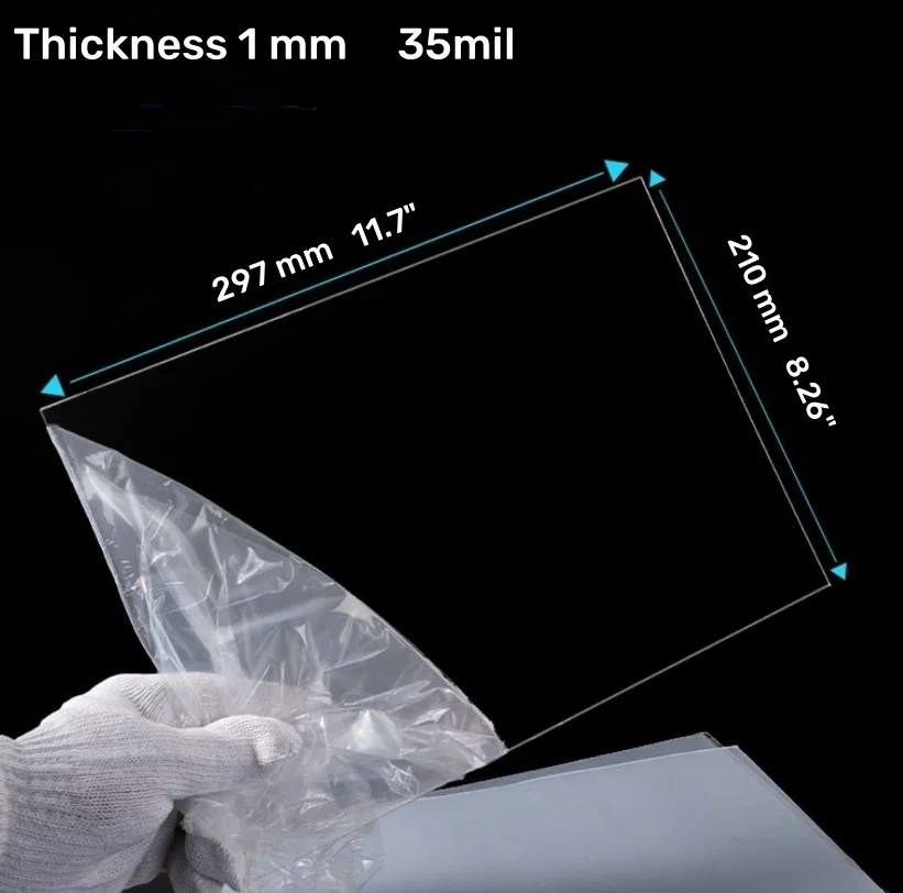 Thick 1mm Transparent Acetate Sheets Clear Plastic Binding Cover Size A4 Good For Making Photo Frames