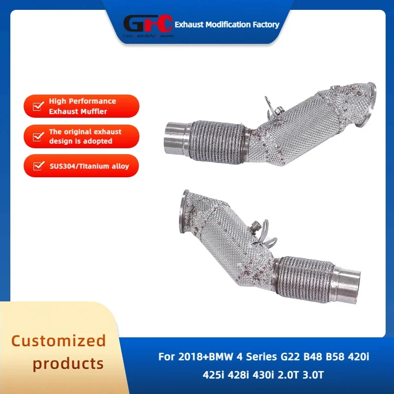 

GFC 200-Cell Catted Downpipe Exhaust System for BMW 420i 425i 428i 430i G22 B48 B58 2.0T 3.0T High-Performance Car Accessories
