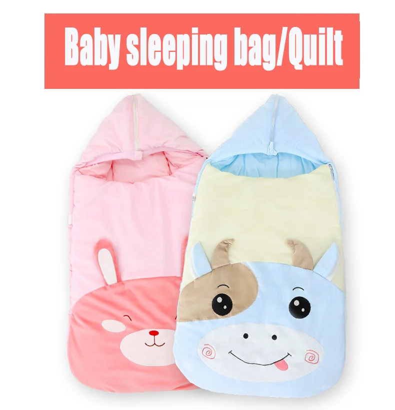 Sleeping bags Soft Winter Warm Baby Wrap Blankets 100% Cotton thicken Cocoon for baby Children Portable Sleepsack