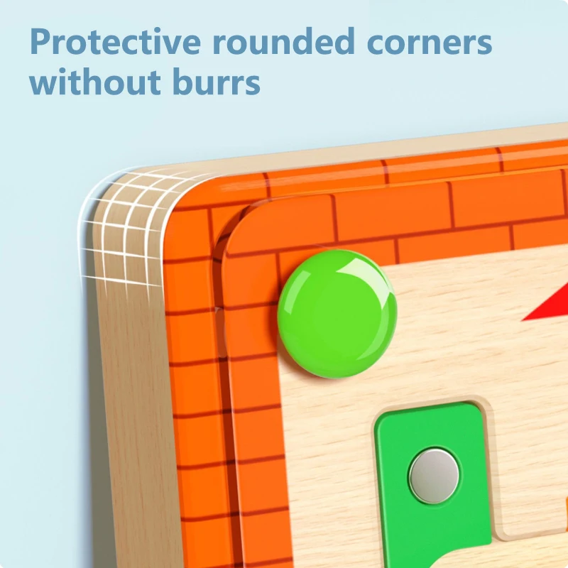 몬테소리 자석 미로 장난감, 3세 이상 어린이를 위한 소근육 발달 및 논리적 사고력 게임, 집중력 훈련 워킹 볼 퍼즐