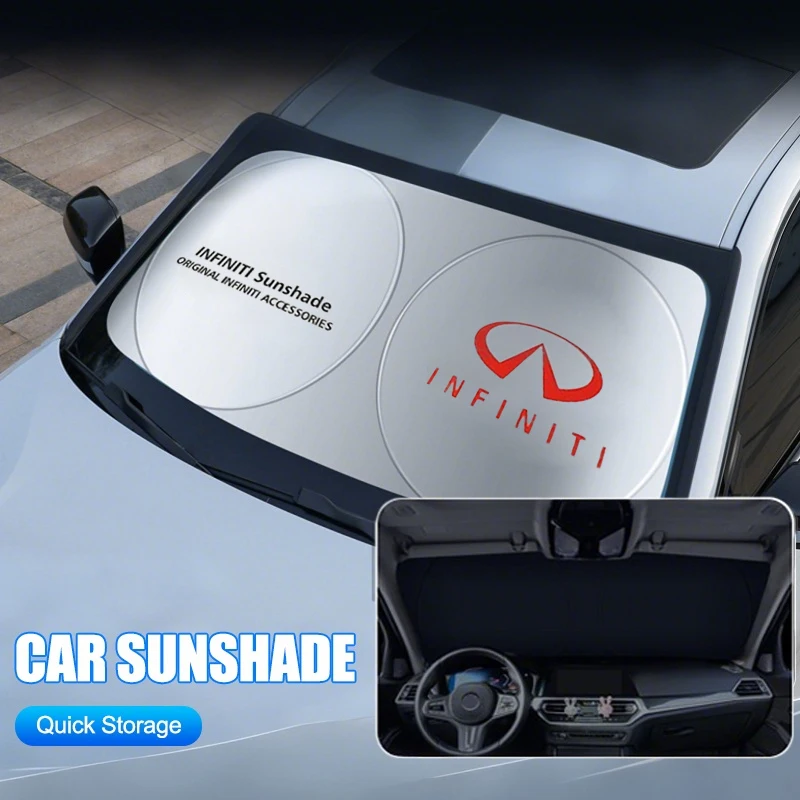 

Folding Car Windshield Sun Shade Cover Visor UV Protector For Infiniti QX60 QX70 QX80 QX50 QX30 Q70L Q60 Q50 Q60S Q30 ESQ