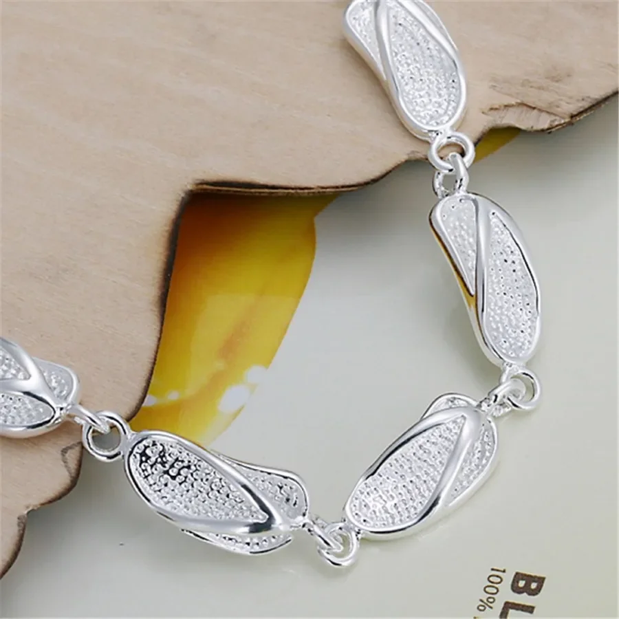 Cute Hot Sale Women Valentine\'s Day Gift Silver 925 Plated Bracelets New Fashion Jewelry Christmas Gifts Nice