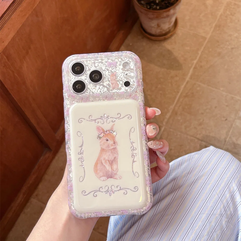 Korea ins Cartoon Glitter Girl Phone Case For iPhone 18 Pro Max 18 Pro 17 16 15 Protection Shockproof Cute Cases Cover Funda