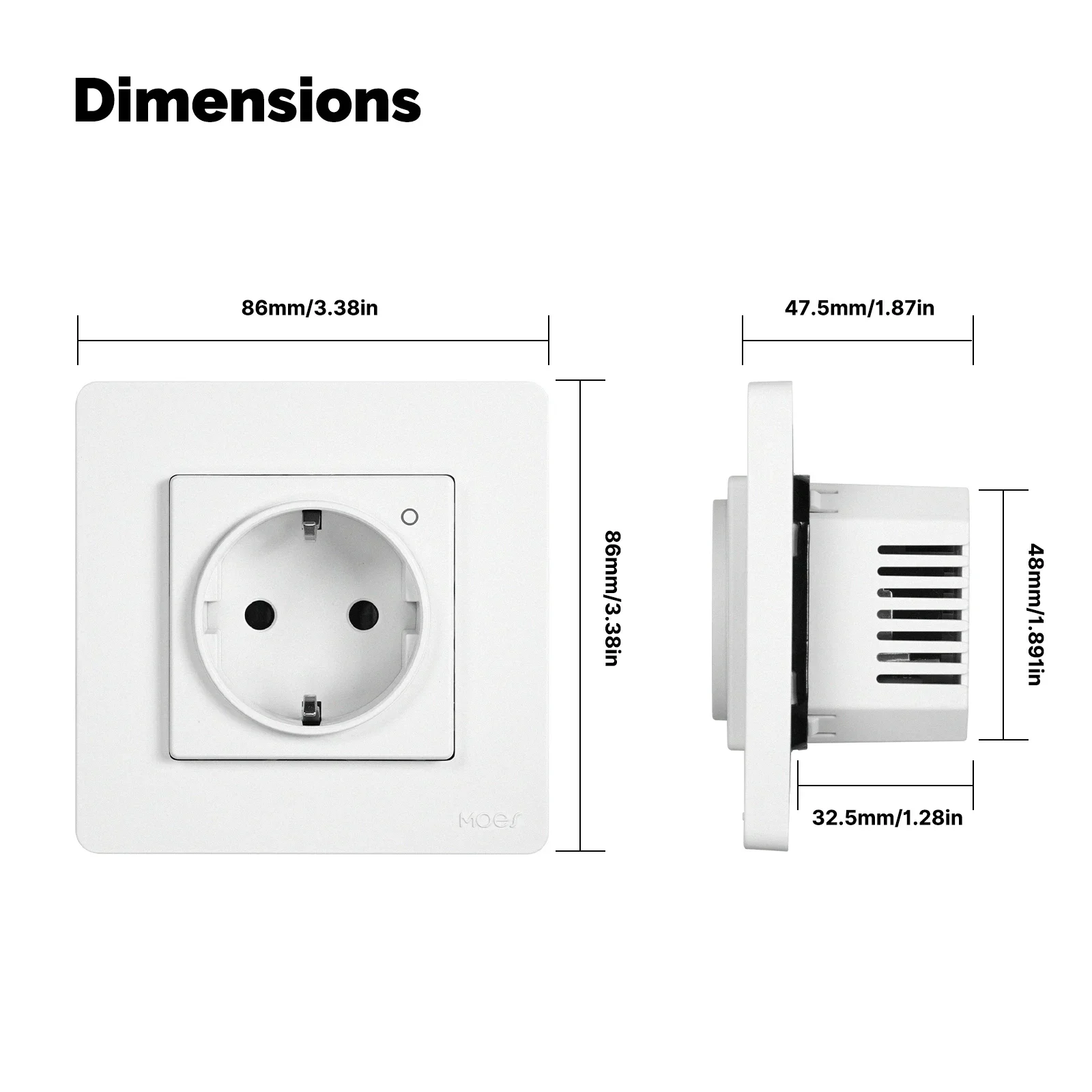 MOES Tuya ZigBee Smart Socket Presa a muro UE con app per monitoraggio energetico e controllo vocale compatibile con Alexa Google Home