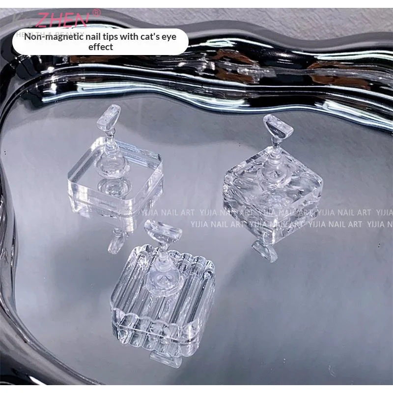 1Pcs Non-Magnetic Single Nail Practice Holder Transparent Practice Display Stand Nail Support Showing Shelf False Nails Holder