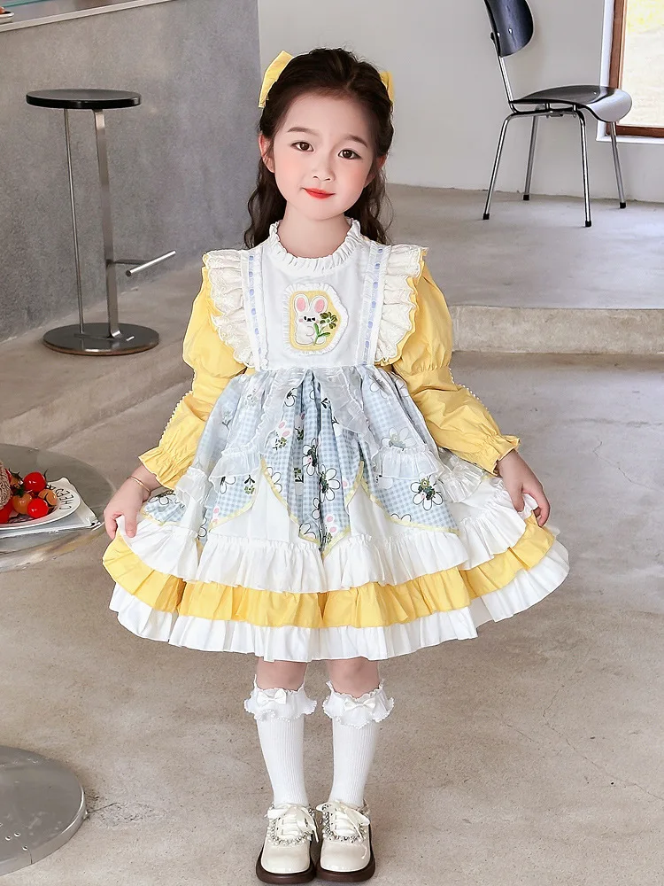 popuplar spring new children's clothing girls Lolita Princess dress children's cute Lolita pommel dress