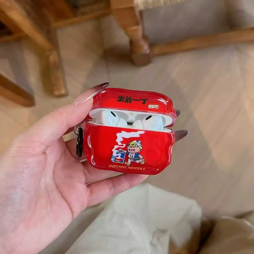 المشروبات رقاقة البطاطس المعكرونة الفورية البلياردو رقم 8 لابل AirPods Pro3 2025 حافظة جديدة ل AirPods 4 3 2 1 Pro2 غطاء سيليكون