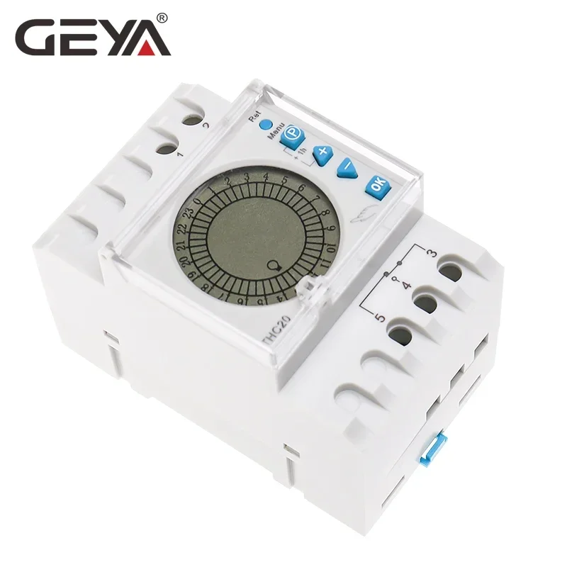 Imagem -05 - Geya-programável Interruptor de Controle de Tempo Led Backlight Timer Sceen Daylight Economizador Eletrônico Temporizador 24 Horas ac 220v 16a 20a