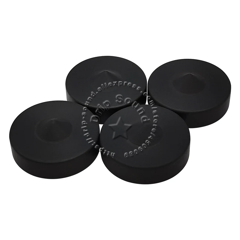 4pcs 23mm/0.9" 33mm/1.3" Ebony Speakers Shock-absorbing Spike Pad HiFi Bookshelf Audio Isolation Stand Feet Nail #1