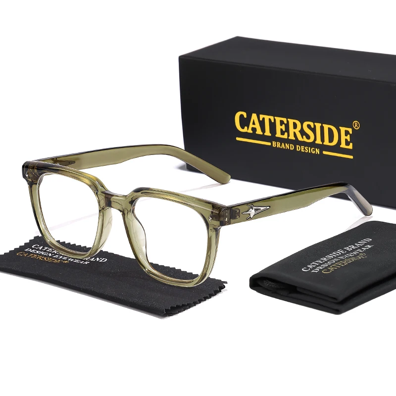 CATERSIDE Anti-Blaulicht-Brille für Herren, Markendesign, TR90, quadratische Rahmen, Brillen für Damen, Business, minimalistische Mode, transparente Gläser – Detail 6