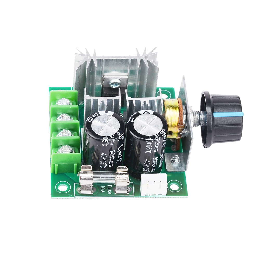 12V-40V 32V 10A Auto PWM DC Motor Speed Controller Regulator Governor With Knob Switch Volt Regulator Dimmer 400W Board Module