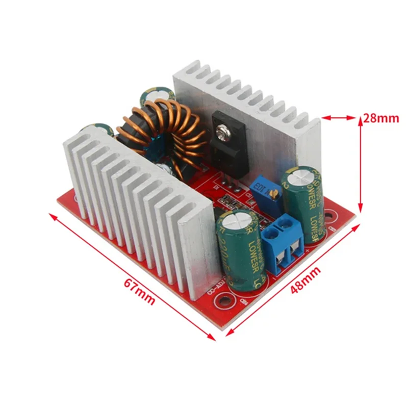 DC 400W 15A Step-up Boost Converter Constant Current Power Supply LED Driver 8.5-50V to 10-60V Voltage Charger Step Up Module