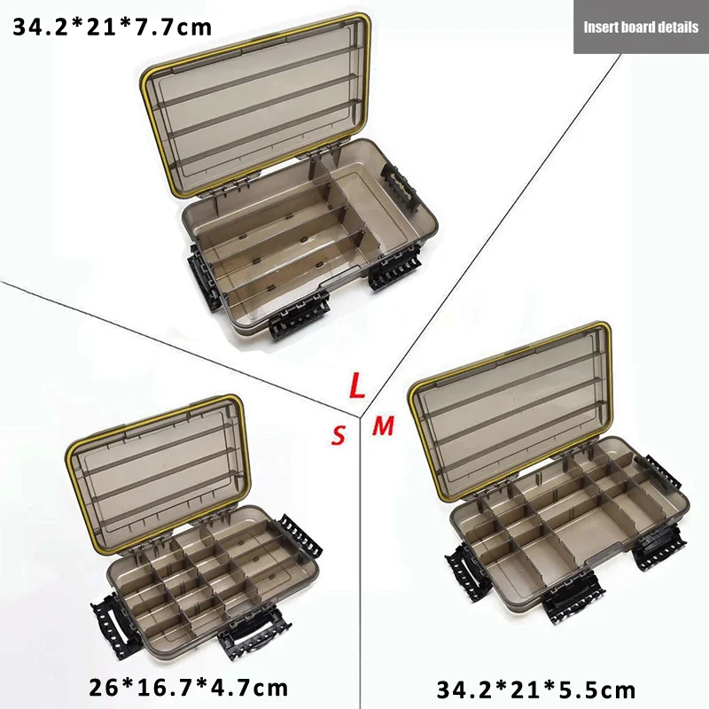 Large-Capacity Waterproof Fishing Tackle Box Fishing Accessories Tool Storage Box Fish Hook Fake Bait Storage Box Fishing Suppli