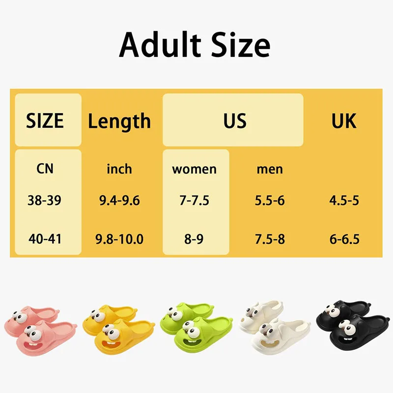 Open Toe Slippers Big Eye Dog Slippers 3D Funny Cartoon Non-slip Thick Sole Indoor Outdoor Slides Soft Cute House Sandals Slides