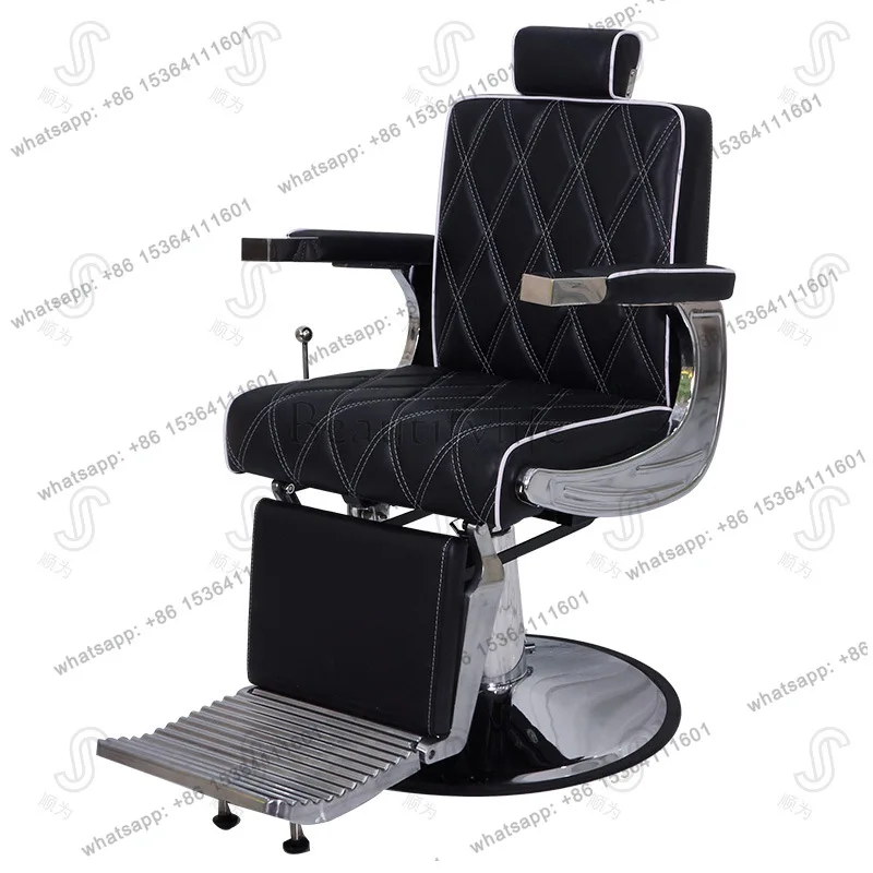 Factory Direct Sales Retro European Barber Chair Lifting Rotary Retro Oil Head Chair