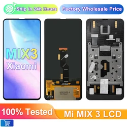 Super AMOLED Mix 3 Screen, for Xiaomi Mi Mix 3 Lcd Display M1810E5A Touch Screen Replacement with Frame Assembly for mi Mix3 lcd