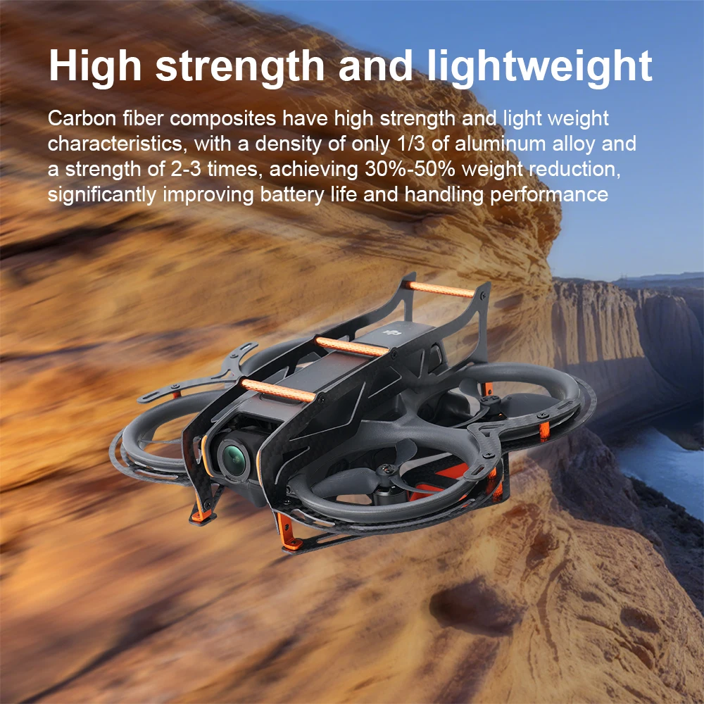 Fututech Pare-Chocs Aluminium DJI Avata 2 - Protection Objectif Et Cardan Drone (Noir)