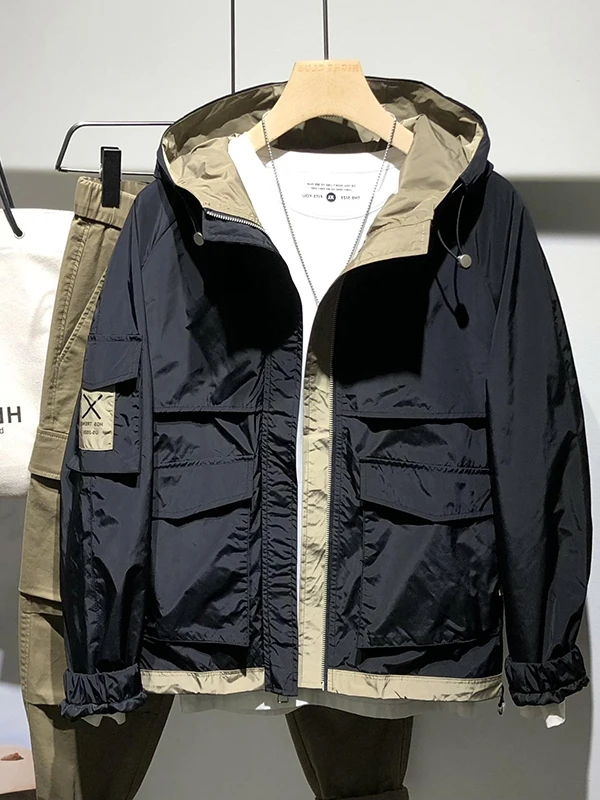 

Мужская повседневная свободная куртка в американском стиле, осенне-зимняя новинка, корейская версия, свободное пальто, верхняя одежда для мужчин