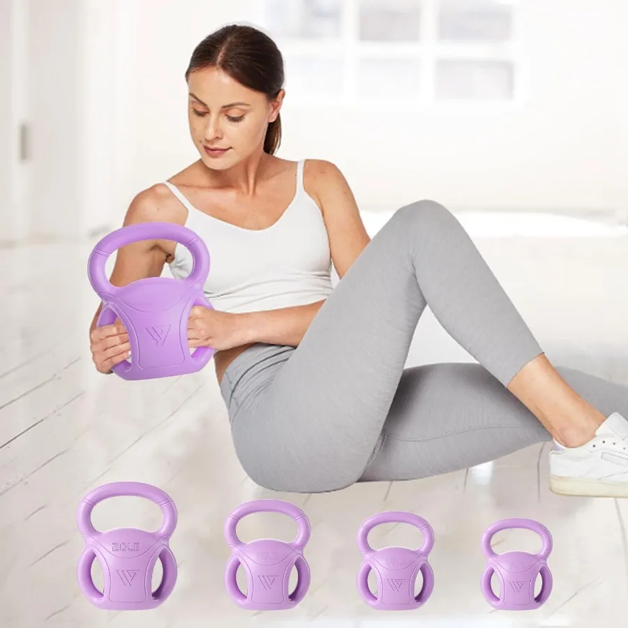 RUNWE Tetera con 3 mangos Peso para mujeres y hombres 5 LB 10 LB 15 LB 20 LB Opciones para giros rusos Core Fitness Training Ful