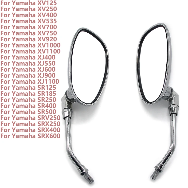 

10mm motorcycle universal rearview mirror chrome plated Left/right rearview mirror Moto side mirror