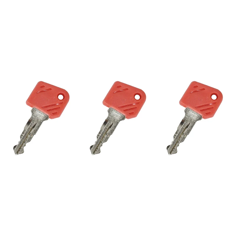 3PCS Red Electric Stapler Ignition Key 26906870 702 Compatible With Jungheinrich Compatible With Mic Komatsu