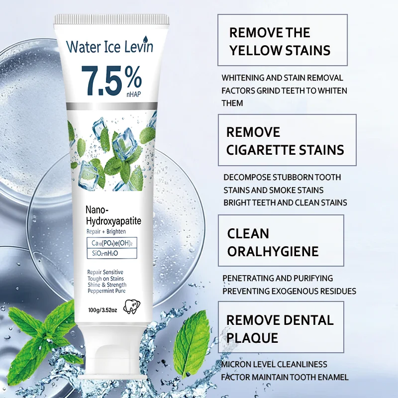 7.5% Hydroxyapatite Probiotic Whitening Toothpaste Enamel Oral Cavity Repair Breath Freshening Teeth Whitener Toothpaste 100g