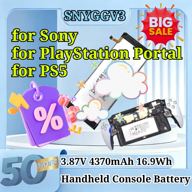 SNYGGV3 3.87V 4370mAh 16.9Wh Replacement Li-ion Battery  for Sony for PlayStation Portal for PS5 Accessories with Repair Tools