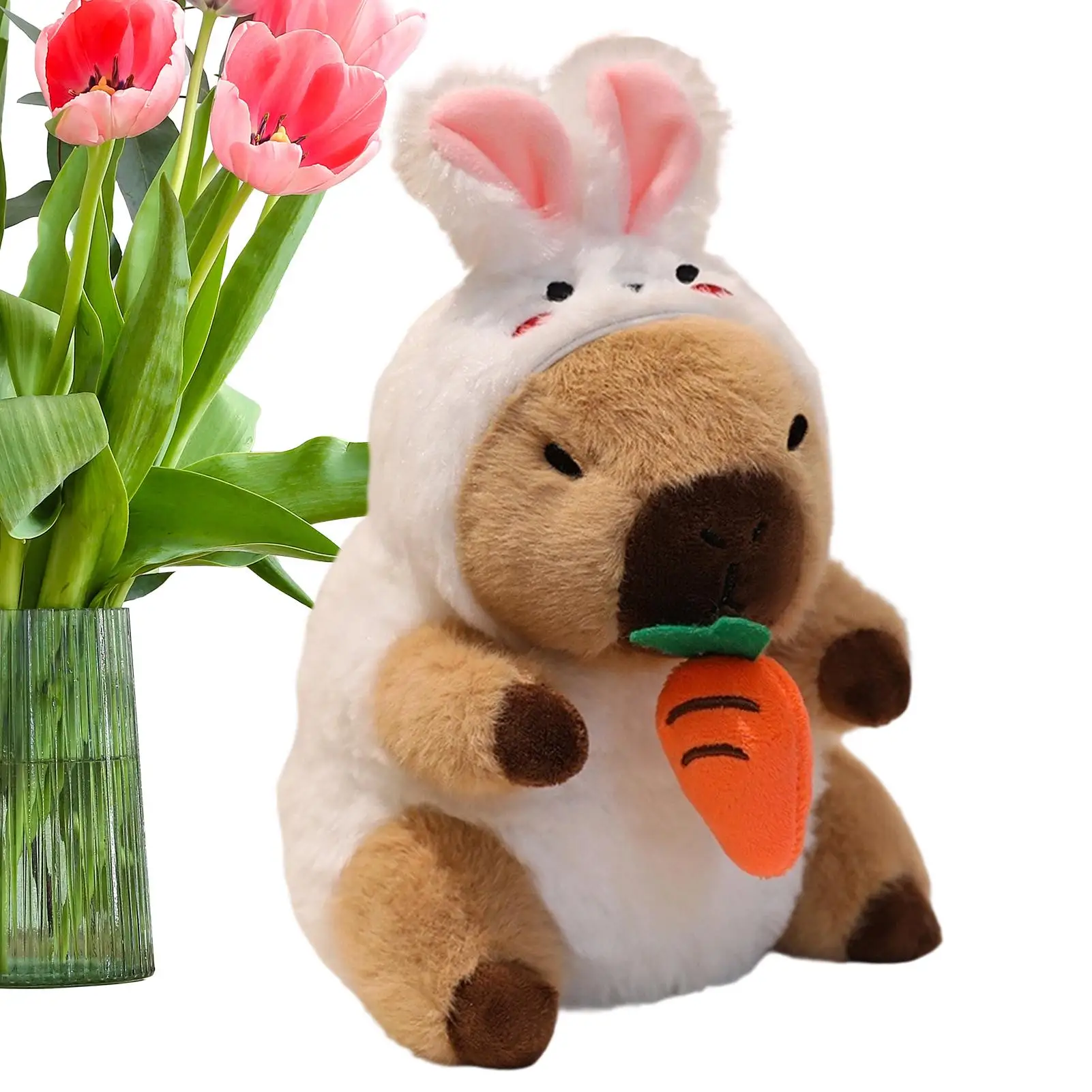 

Stuffed Capybara Cute Capybara Stuffed Animal Plush Toy Huggable Decorative Throw Pillow Soft Pet Buddy Adorable Home Decor For