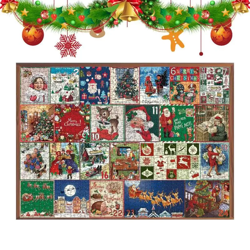 Christmas Jigsaw Game Advent Calendar Surprise Countdown Christmas Countdown Calendar Puzzles Surprise Gift Box For Kids