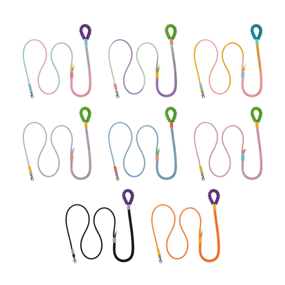 8 color Multi-functional Foam Leash for Large Dogs, Anti-Pull Crossbody Wearable Dog Lead, Dopamine Contrast Color Walking Rope