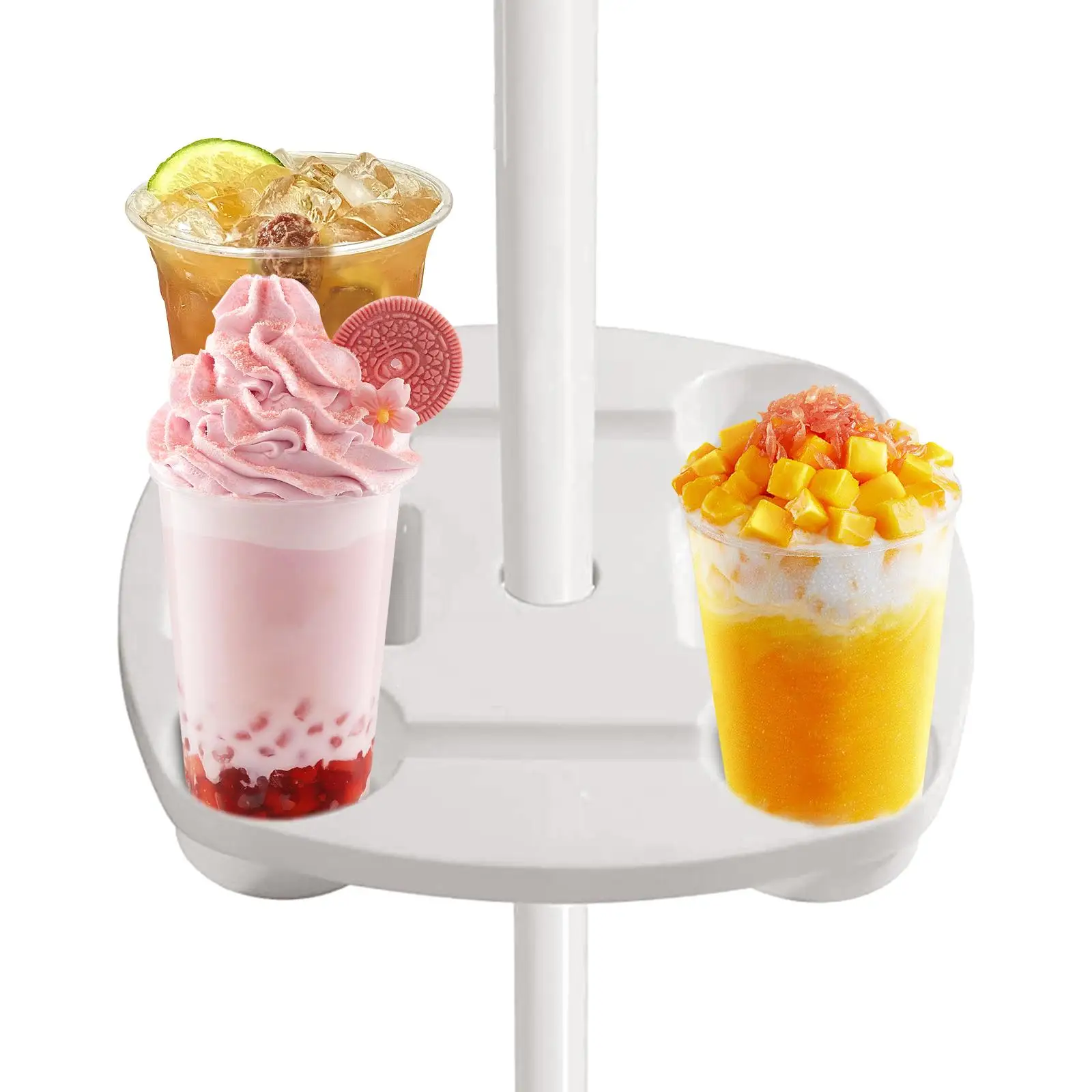 ポータブルビーチ傘テーブルトレイ,4カップホルダー,スナック,裏庭,キャンプ,水泳用のドリンクカップホルダー,夏