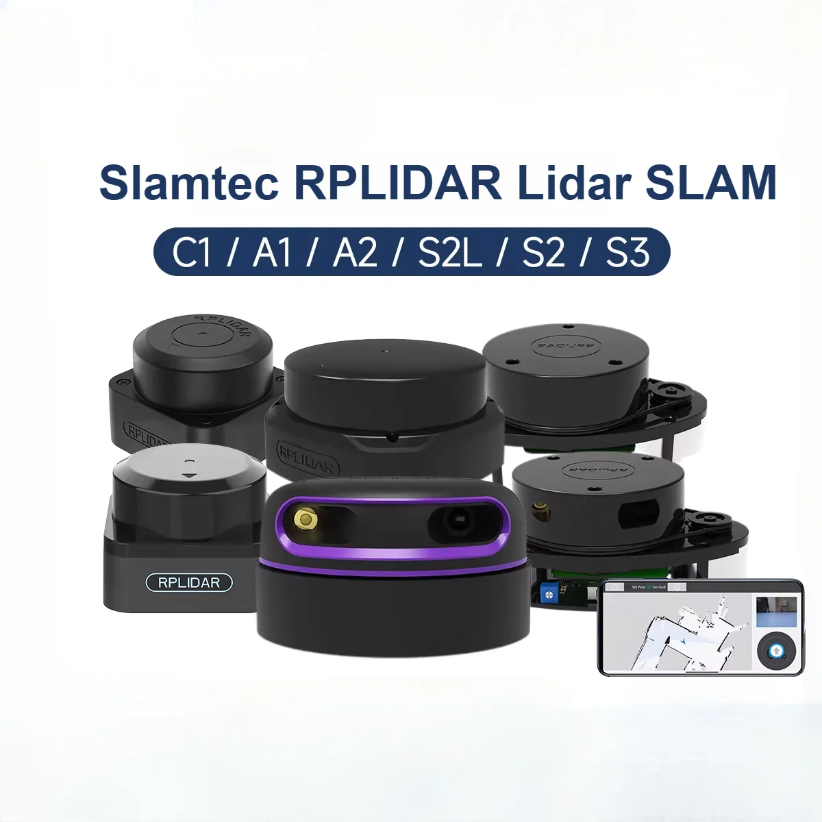 Slamtec RPLIDAR LiDAR C1 A1 A2 A3 S2 S2L MapperM2 360° ROS ROS2 Mapping Navigation SLAM Robot