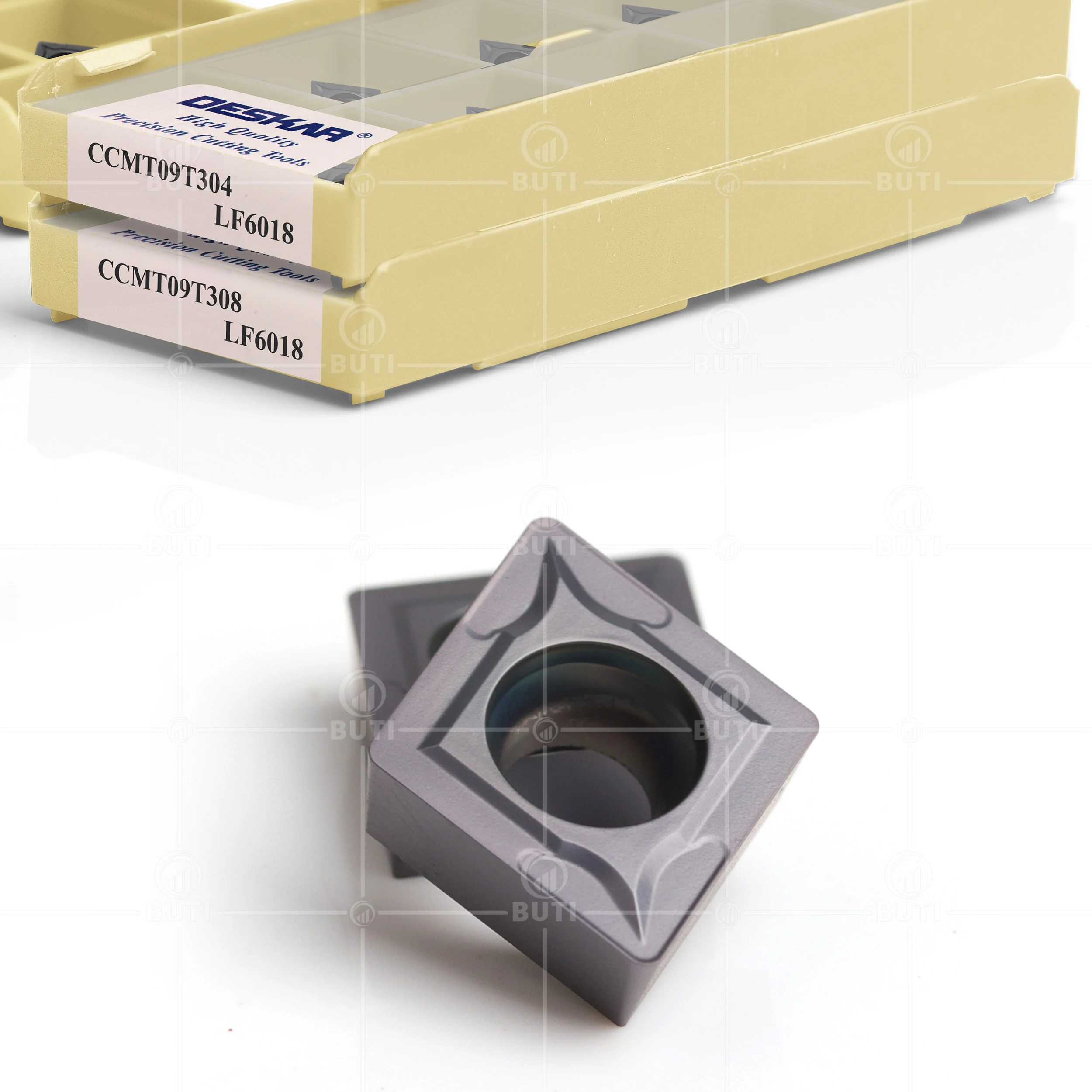 Imagem -03 - Deskar 100 Original Ccmt060204 Ccmt09t304 Ccmt120404 Lf6018 Torno Cnc Corte Torneamento Ferramentas Carbide Inserções para Aço Inoxidável