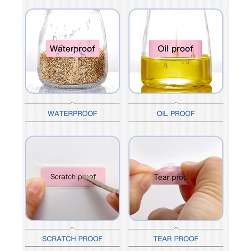 Niimbot 1Roll B1 biała naklejka wodoodporna papierowa etykieta samoprzylepna biała antyolejowa do B1 B21 Mini przenośna taśma do drukarki termicznej