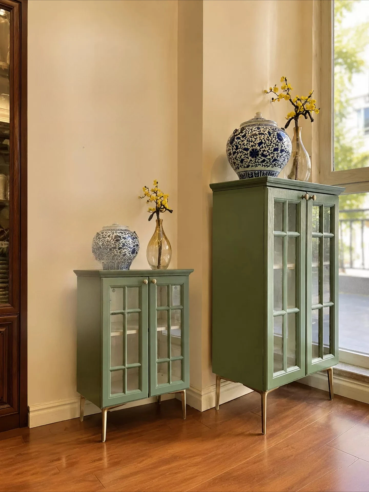 Mid Ancient Style Cabinet Legs, Retro Copper Metal Support Legs, TV Cabinet Legs, Sofa Feets, Carbon Steel Accessories