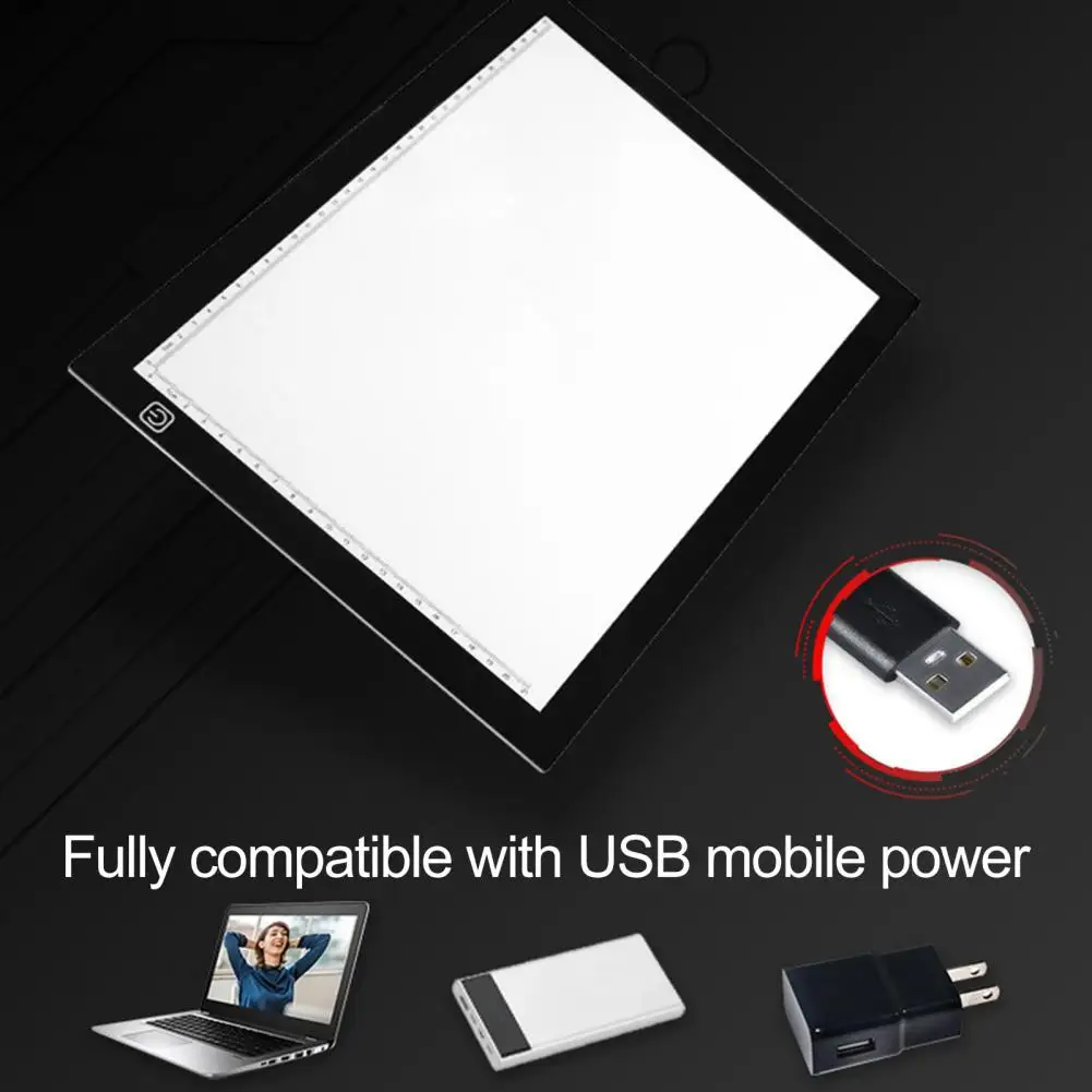 A4 Drawing Board Portable LED Copy Pad Long Lifespan Multipurpose  Practical 3 Levels Brightness Adjustable A4 LED Copy Pad