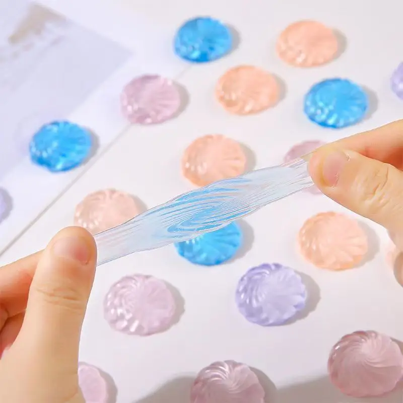 5/10PCS Kawaii Transparant Kristal Broodje Sticky Squeeze Speelgoed Zachte Realistische Jelly Glitter Transparant Squeeze Speelgoed Kinderen volwassen Geschenken