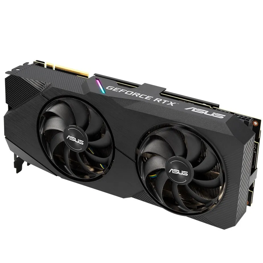 بطاقة رسومات ASUS DUAL RTX 2070S 08G EVO GDDR6 8G 256bit 2070S تدعم HDMI DP PCI 3.0 مروحة مزدوجة للكمبيوتر المكتبي