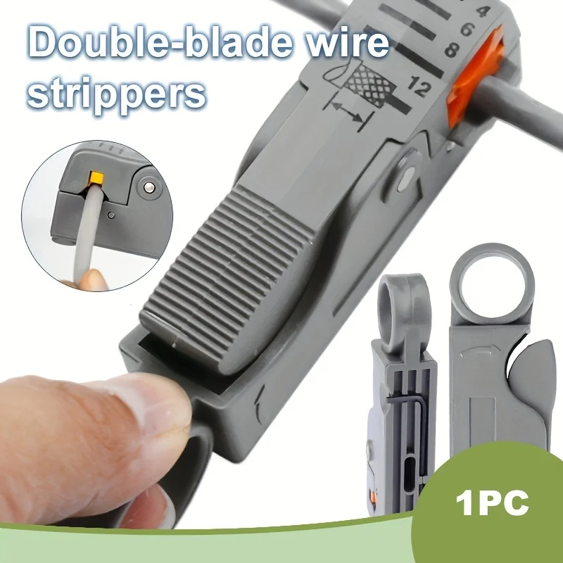 1pc Automatic Multifunctional Wire Stripper And Crimping Tool With Hex Wrench, Plastic Handle Wire Cutter, Double-Blade Wire Str