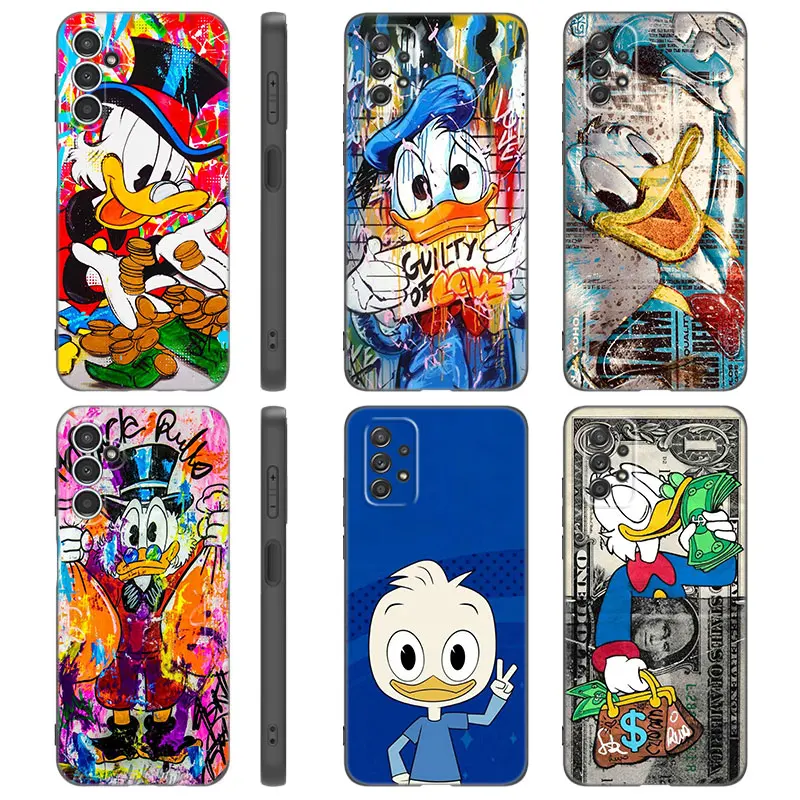 Funda de teléfono del pato Donald para Samsung, A13, A22, A24, A32, 4G, A25, A34, A35, A52S, A53, A54, A55, A73, 5G, A12, A14, A15, A23, A31, A33, A50, A51, A72