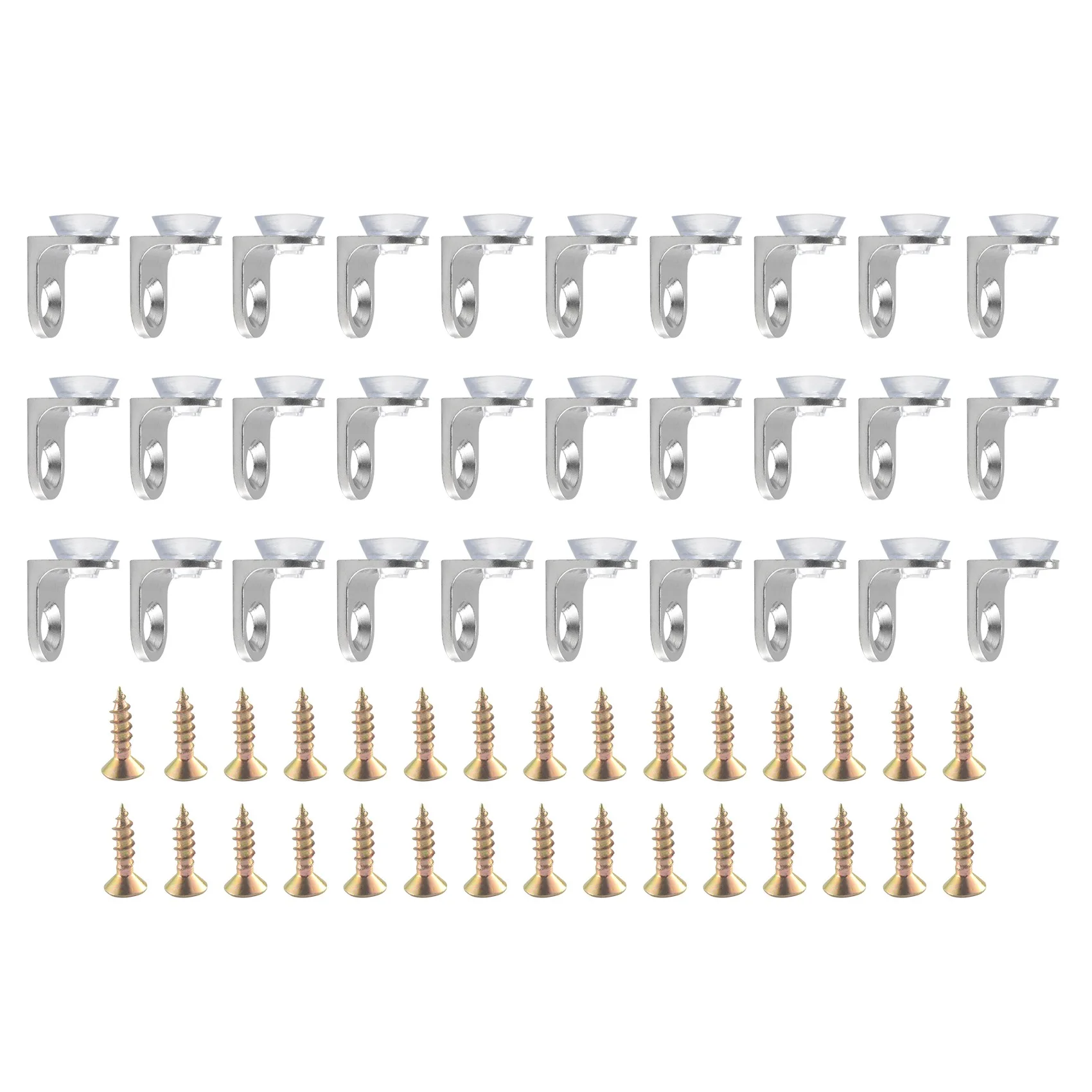NEW HOT In Stock-30 Pieces Glass Shelf Bracket With Sucker Glass Shelve Support Right Angle Fixing Brackets For Kitchen Cabinets