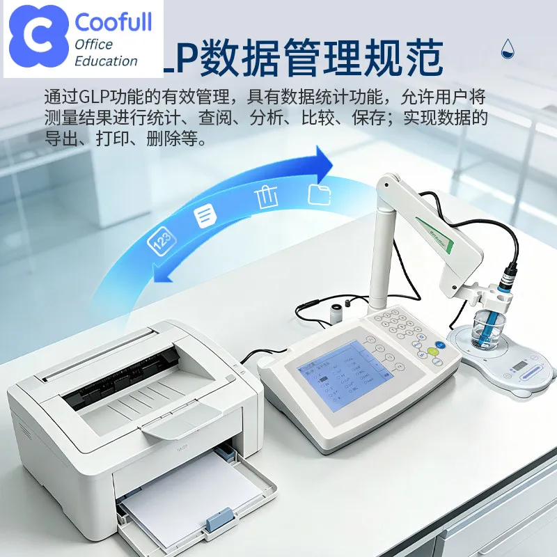 COOFULL Watern desktop ion meter laboratory acidity meter 6 inch touch screen automatic identification temperature compensation