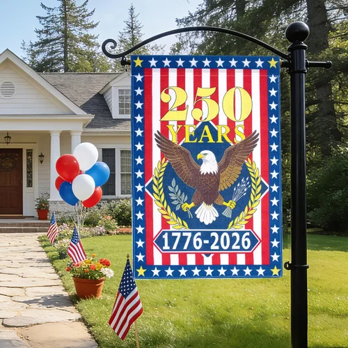 250Th Anniversary American Eagle Garden Flag, 12X18 Inch 1776-2026 USA Patriotic PPZ