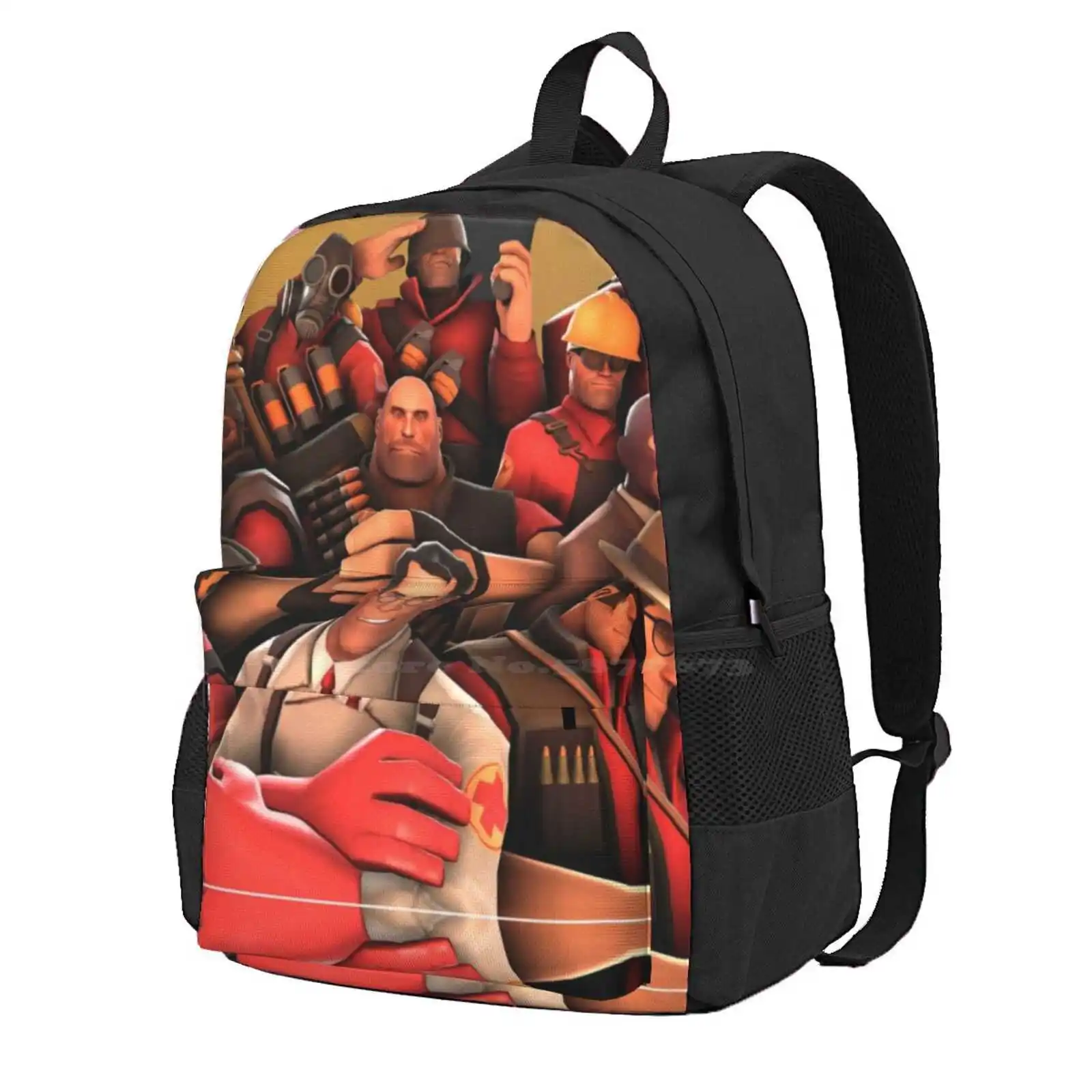 Team Fortress 2 Poster Art Hot Sale Schoolbag Backpack Fashion Bags Tf2 Team Fortress 2 Valve Engineer Spy Heavy Medic Sniper