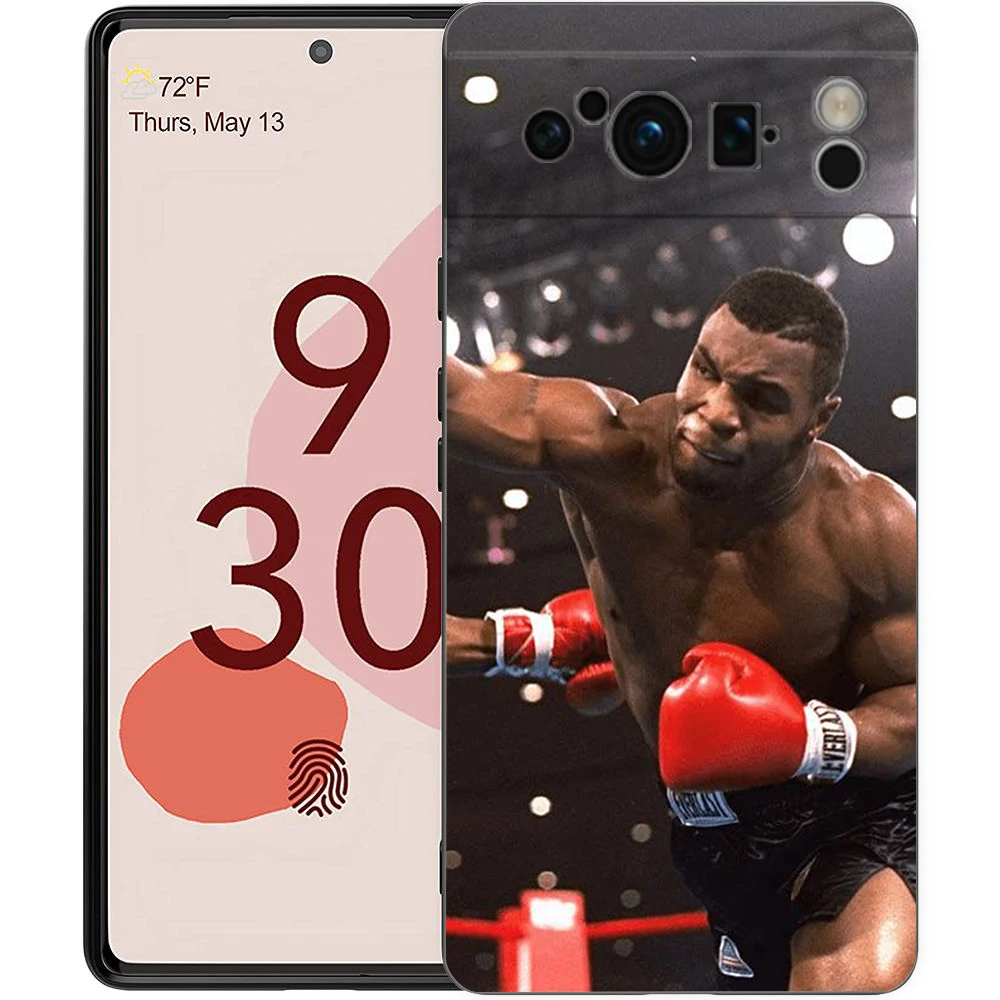 Mike Tyson Boxer Phone Case For Google Pixel 8 A 7 6 Pro 6A 5G Black Soft Shockproof Back Cover Silicone TPU Shell Coque image 4