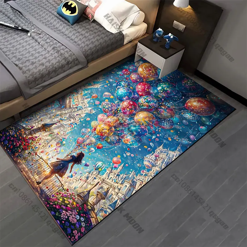Fantasy celebration with colorful balloons carpet Yoga living room room decor children's crawling mat doormat area rug