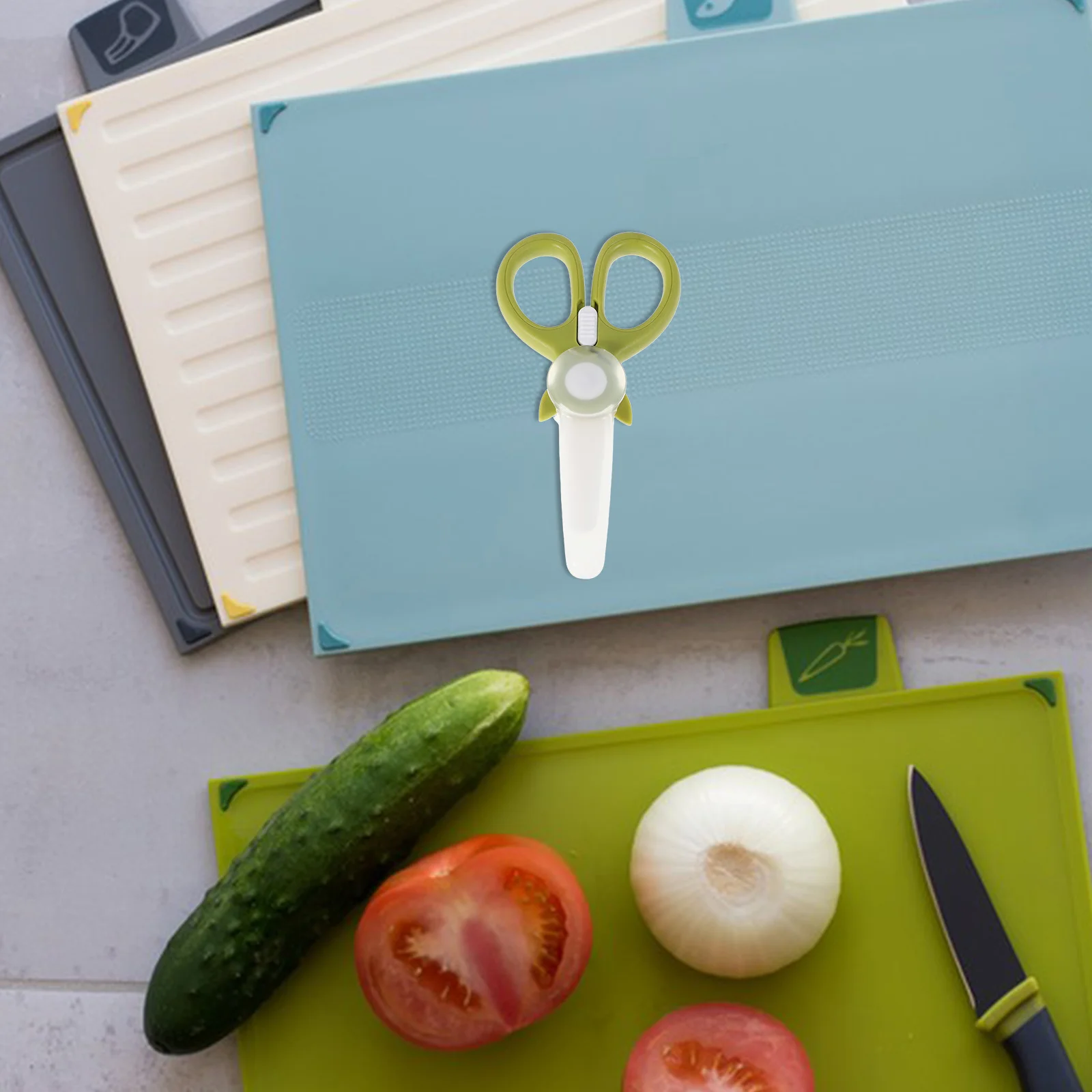 مقص طعام سيراميك محمول متعدد الوظائف، قطاعة معكرونة اللحوم، مادة آمنة، سهلة التنظيف للاستخدام المنزلي أثناء السفر #5