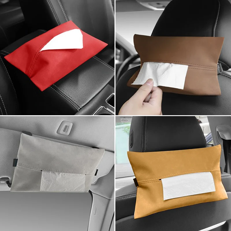 Car Sunshade Plate Tissue Box For Lexus CT ES GS NX IS250 CT200h NX300h Car Paper Towel Storage Bag Suede Sun Visor Tissue Boxes