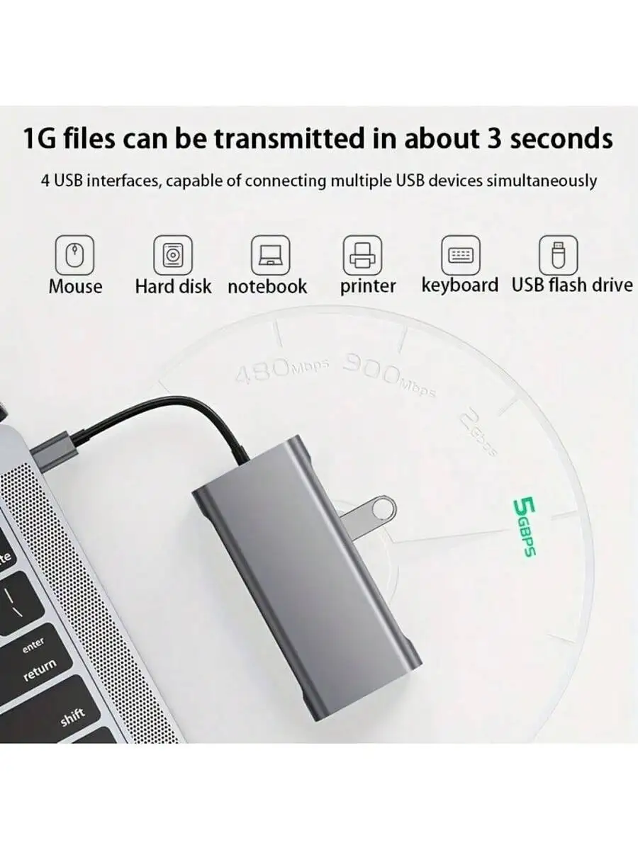 

11-In-1 USB-C Docking Station With 4 USB-A Ports, HDMI, VGA, Ethernet, SD/TF, Audio, PD Fast Charging For Laptop