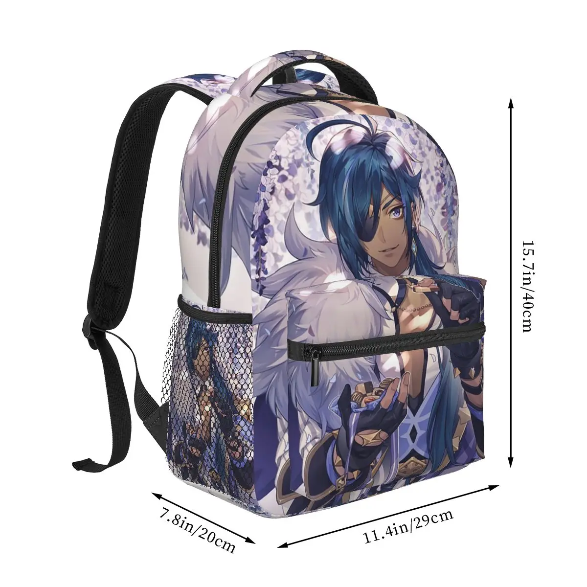 Kaeya Game Genshin Impact Anime Backpacks Boys Girls Bookbag Children School Bags Cartoon Rucksack Shoulder Bag Large Capacity